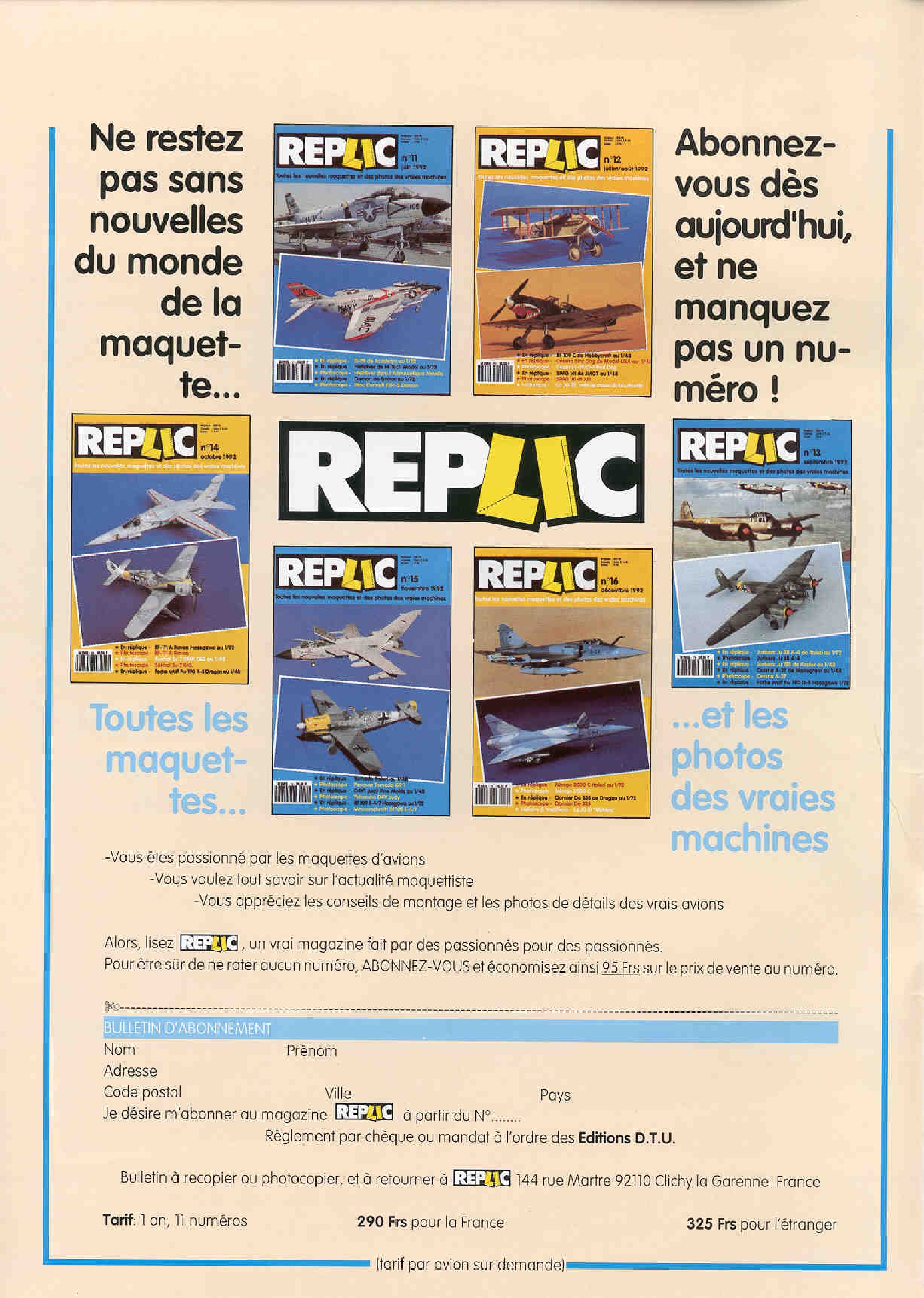 Replic 018 - Sukhoi Su-24, Curtiss H-75 Hawk, Macchi MC-202 Folgore